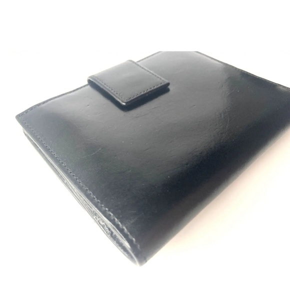 GUCCI VINTAGE GG LOGO PLATE LEATHER WALLET MEN BIFOLD BLACK - Picture 8 of 15
